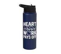 El trabajo del corazón paga la pasión por la cardiología Stainless Steel Insulated Water Bottle