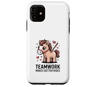El Trabajo en Equipo Hace Mejores Paseos Cute Pony Motivación Carcasa para iPhone 11