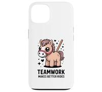 El Trabajo en Equipo Hace Mejores Paseos Cute Pony Motivación Carcasa para iPhone 13