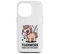 El Trabajo en Equipo Hace Mejores Paseos Cute Pony Motivación Carcasa para iPhone 13 Pro