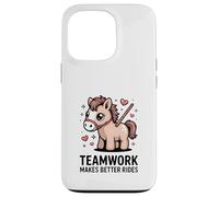 El Trabajo en Equipo Hace Mejores Paseos Cute Pony Motivación Carcasa para iPhone 13 Pro