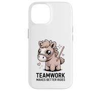El Trabajo en Equipo Hace Mejores Paseos Cute Pony Motivación Carcasa para iPhone 14