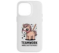 El Trabajo en Equipo Hace Mejores Paseos Cute Pony Motivación Carcasa para iPhone 14 Pro MAX