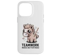 El Trabajo en Equipo Hace Mejores Paseos Cute Pony Motivación Carcasa para iPhone 14 Pro MAX