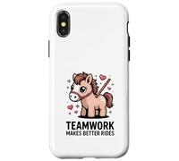 El Trabajo en Equipo Hace Mejores Paseos Cute Pony Motivación Carcasa para iPhone X/XS