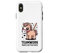El Trabajo en Equipo Hace Mejores Paseos Cute Pony Motivación Carcasa para iPhone X/XS