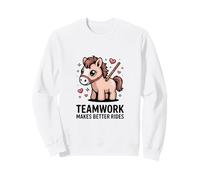 El Trabajo en Equipo Hace Mejores Paseos Cute Pony Motivación Sudadera