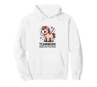 El Trabajo en Equipo Hace Mejores Paseos Cute Pony Motivación Sudadera con Capucha