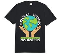 El Trabajo Social Hace Que el Mundo Gire en Torno al Servicio Social Comfort Colors Adult Heavyweight T-Shirt