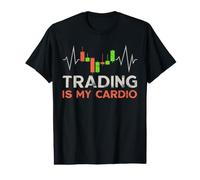 El Trading es mi Cardio - Trader Heartbeat Pulse Line ECG Camiseta gráfica económica