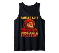 El Traje de Papá Noel se dobla como un Traje Espacial Divertido día Festivo Camiseta sin Mangas