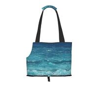 El transportador de mascotas pequeño de mar azul profundo es adecuado para centros comerciales, aviones, autobuses y metro