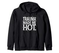 El Trauma me Hizo Caliente Lema de Cita de empoderamiento Sudadera con Capucha