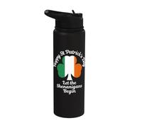 El trébol irlandés del día de San Patricio deja que comiencen las travesuras Stainless Steel Insulated Water Bottle