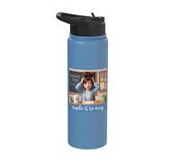 El último día de clases de la maestra de memes de Funny Made It to May Girls Stainless Steel Insulated Water Bottle
