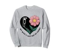 El último día de mi esposa sobreviviente de cáncer de quimioterapia corazón floral Sudadera