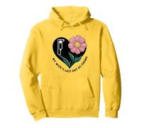 El último día de mi esposa sobreviviente de cáncer de quimioterapia corazón floral Sudadera con Capucha