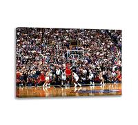 El último Disparo De Michael Jordan En 1996 Pintura De Lienzo De Arte De Pared Fan Impresión De Póster Cuadro De Pared Para La Decoración De La Sala De Estar (Art-1,40_x_60_cm(Sin marco))