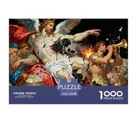 El último Juicio de Miguel Ángel Puzzle De Madera Impermeable Puzzles De 1000 Piezas para Adultos Divertido Rompecabezas para Decoración del Hogar