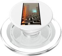 El umbral de neón - Cyberpunk Dystopian City Art PopSockets PopGrip para MagSafe