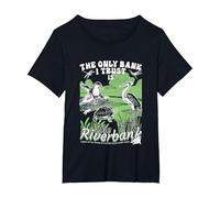 El único Banco en el Que confío es la Ropa de Riverbank Camiseta, Mujer Tallas Grandes, Negro, 5XL Grande