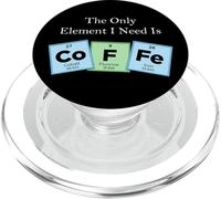 El único Elemento Que Necesito es el CAFÉ Tabla periódica Ciencia 2 PopSockets PopGrip para MagSafe