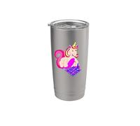 El unicornio juega al sudoku Vaso térmico de acero inoxidable de doble pared