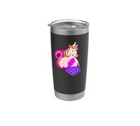 El unicornio juega al sudoku Vaso térmico de acero inoxidable de doble pared