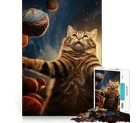 El Universo es un Rompecabezas de 1000 Piezas para Adolescentes con temática de Gatos Juguete Inteligente para Fortalecer los Lazos Familiares Corte Suave Lista de Deseos de Papá Noel 38x52cm