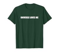 El Universo me ama Camiseta, Hombre, Verde Bosque, L