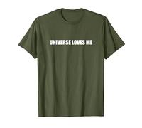 El Universo me ama Camiseta, Hombre, Verde Oliva, L