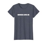 El Universo me ama Camiseta, Mujer, Azul Jaspeado, XL