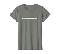 El Universo me ama Camiseta, Mujer, Verde Militar Jaspeado, 3XL