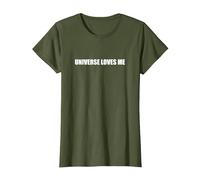 El Universo me ama Camiseta, Mujer, Verde Oliva, XL