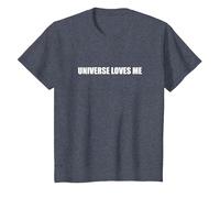 El Universo me ama Camiseta, Niños, Azul Jaspeado, 10 años