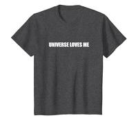 El Universo me ama Camiseta, Niños, Jaspeado Oscuro, 2 años