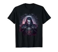 El Vampiro un Misterio del inframundo de fantasía Camiseta gráfica económica, Hombre, Negro, S