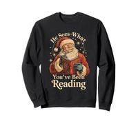 Él ve lo Que has Estado Leyendo Funny Bookish Christmas Sudadera