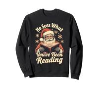 Él ve lo Que has Estado Leyendo Funny Bookish Christmas Sudadera