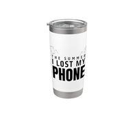 El verano en que perdí mi teléfono, divertido ambiente retro Vaso térmico de acero inoxidable de doble pared