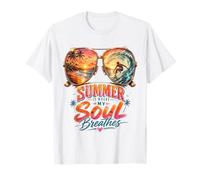 El Verano es Donde mi Alma Respira Amantes del Surf Tropical Beach Camiseta