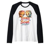 El Verano es Donde mi Alma Respira Amantes del Surf Tropical Beach Camiseta Manga Raglan