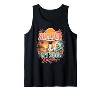 El Verano es Donde mi Alma Respira Amantes del Surf Tropical Beach Camiseta sin Mangas