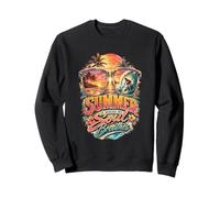 El Verano es Donde mi Alma Respira Amantes del Surf Tropical Beach Sudadera