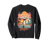 El Verano es Donde mi Alma Respira Amantes del Surf Tropical Beach Sudadera