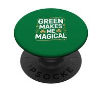 El Verde me Hace mágico Día de San Patricio irlandés PopSockets PopGrip Adhesivo