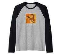 El vino me eligió - Retro 1950s Funny Housewife Meme Camiseta Manga Raglan