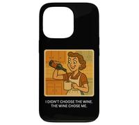 El vino me eligió - Retro 1950s Funny Housewife Meme Carcasa para iPhone 13 Pro