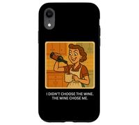 El vino me eligió - Retro 1950s Funny Housewife Meme Carcasa para iPhone XR