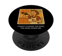 El vino me eligió - Retro 1950s Funny Housewife Meme PopSockets PopGrip Adhesivo